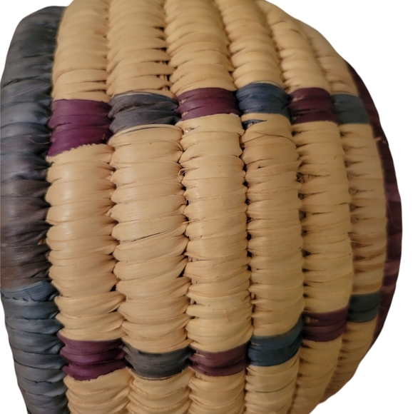 African native American storage house decor Basket Boho basket with lid - Picture 6 of 7